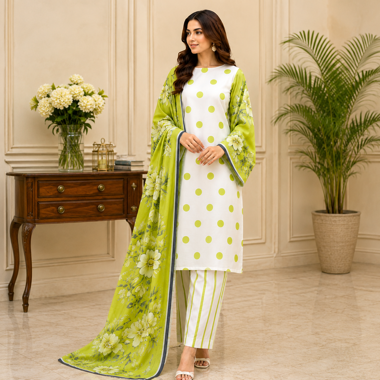 Unstiched Printed lawn 3-pc