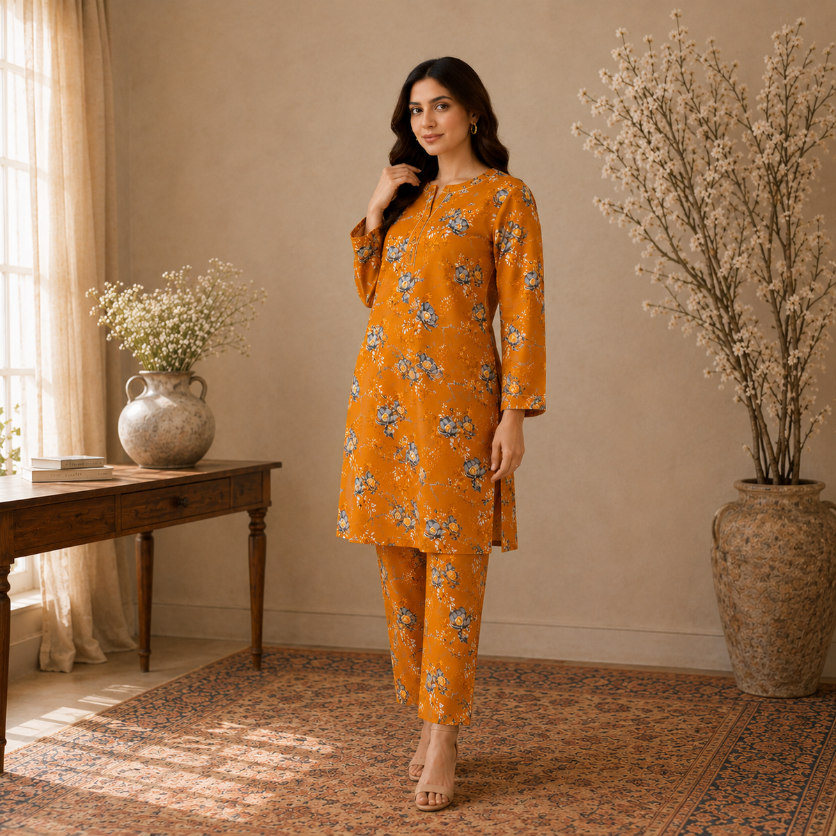 Unstiched Premium Lawn 2 Piece Suit