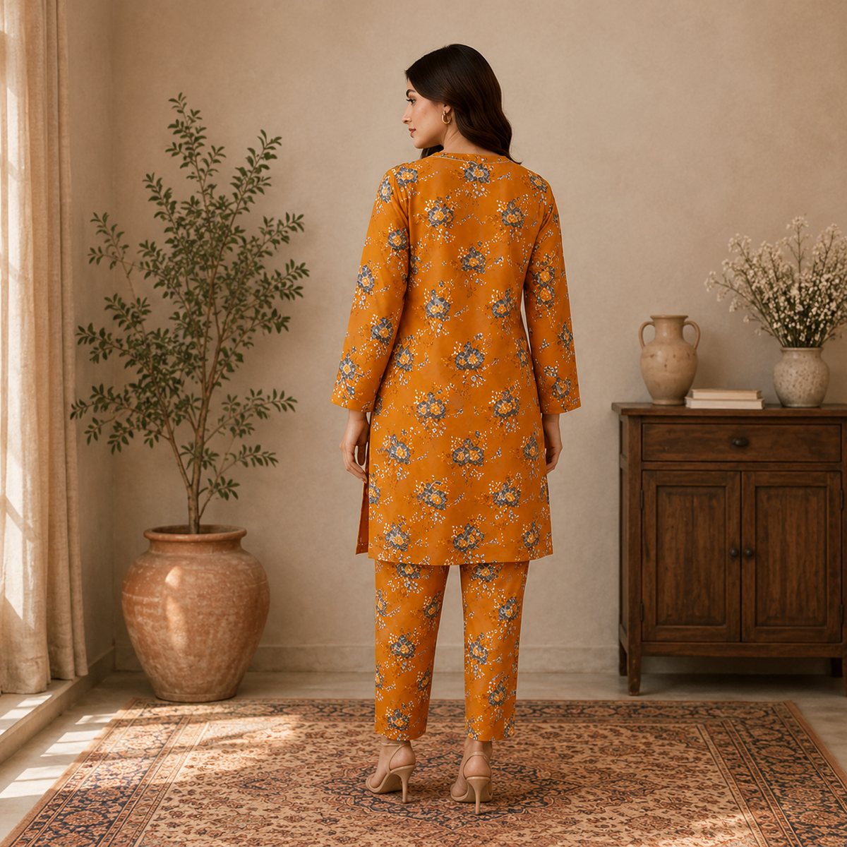 Unstiched Premium Lawn 2 Piece Suit