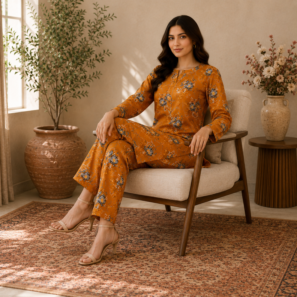 Unstiched Premium Lawn 2 Piece Suit