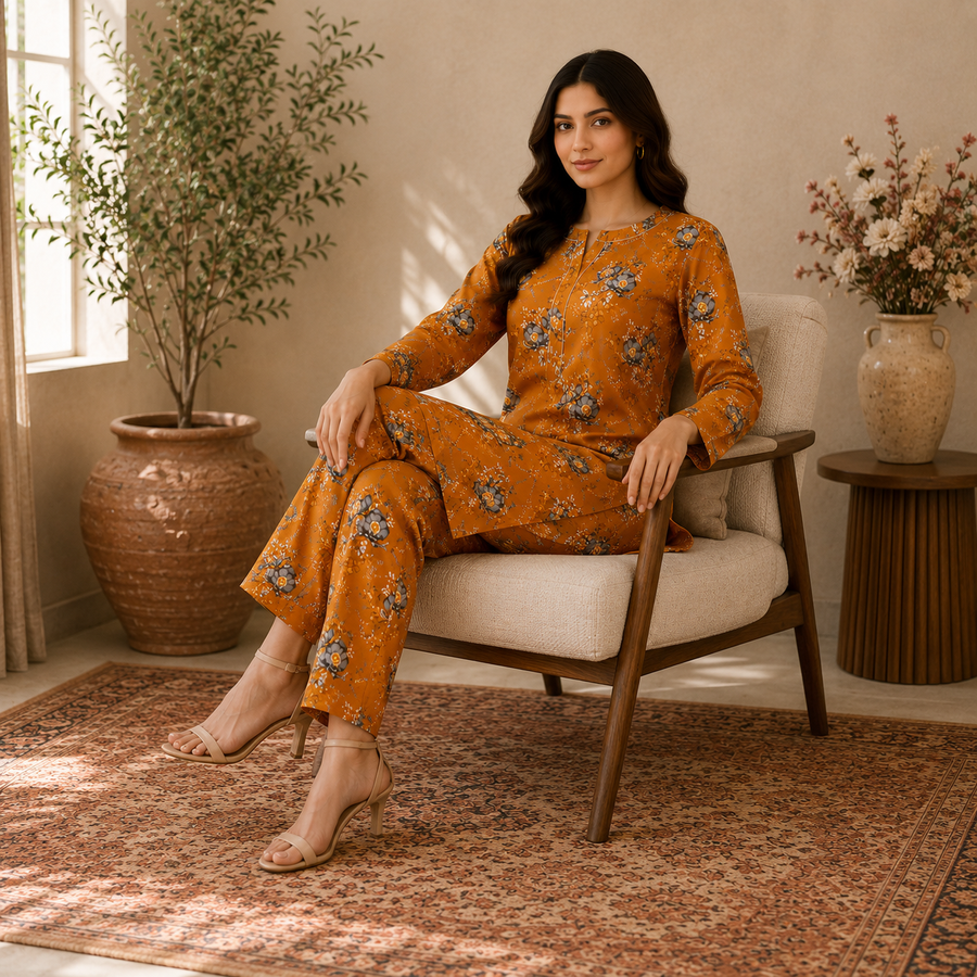Unstiched Premium Lawn 2 Piece Suit