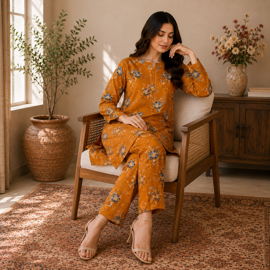 Unstiched Premium Lawn 2 Piece Suit