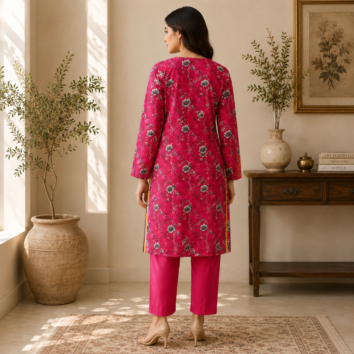 Unstiched Printed Lawn 2 Piece Suit